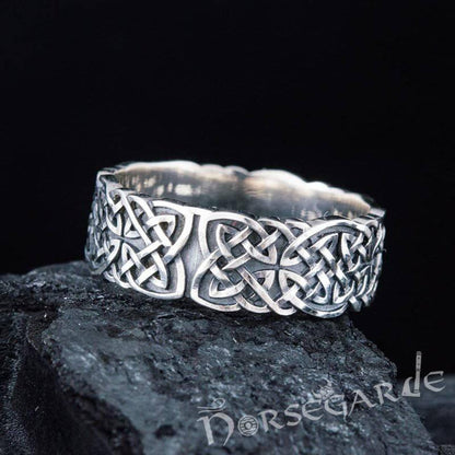 Handcrafted Celtic Knot Band - Sterling Silver