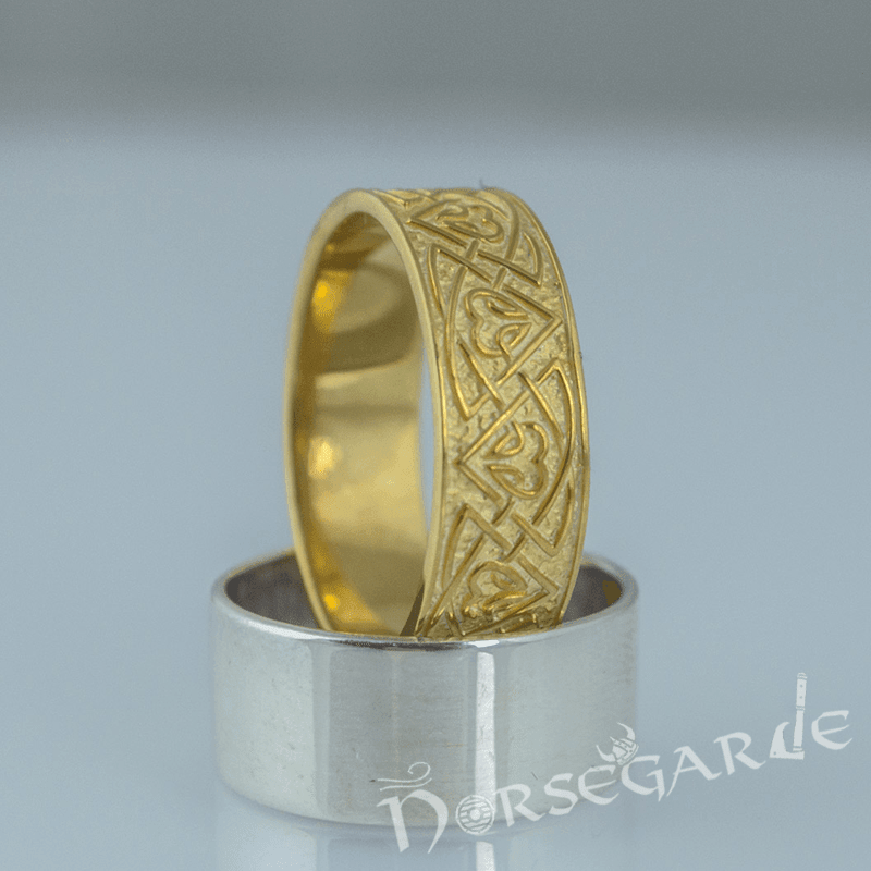 Handcrafted Celtic Ornamental Band - Gold