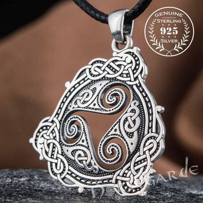 Handcrafted Celtic Triskelion Pendant - Sterling Silver