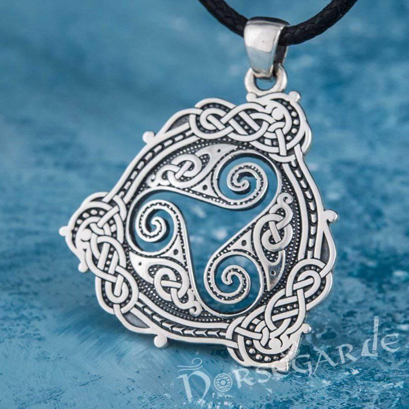 Handcrafted Celtic Triskelion Pendant - Sterling Silver