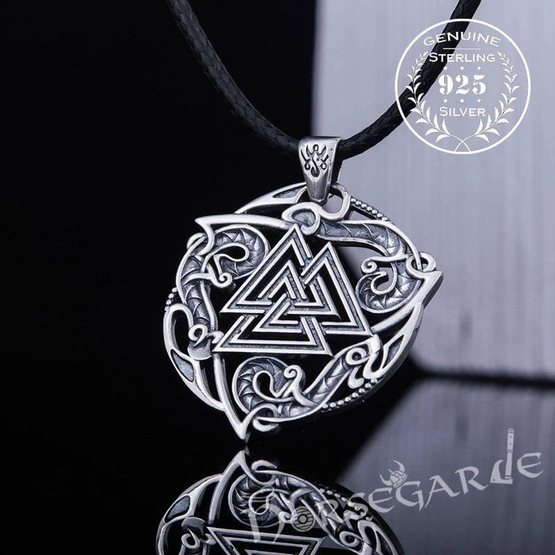 Handcrafted Celtic Valknut Pendant - Sterling Silver