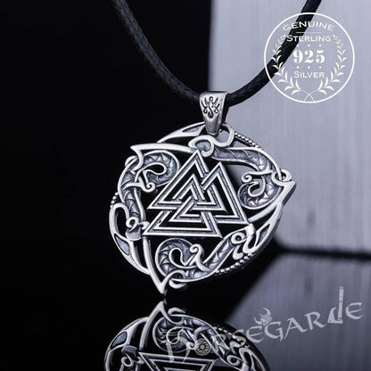 Handcrafted Celtic Valknut Pendant - Sterling Silver