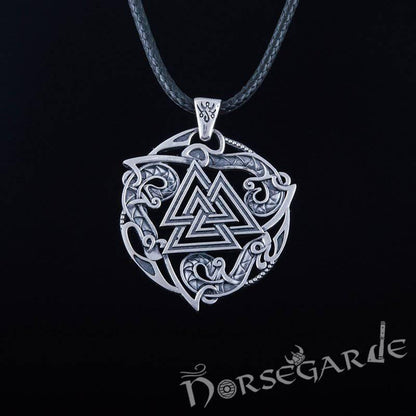 Handcrafted Celtic Valknut Pendant - Sterling Silver