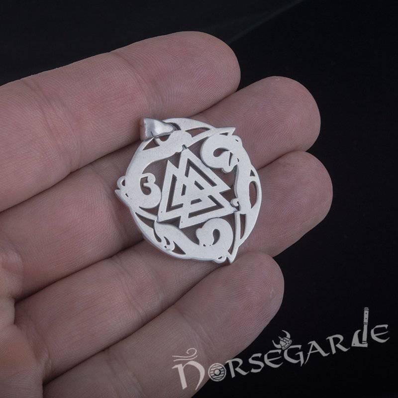 Handcrafted Celtic Valknut Pendant - Sterling Silver