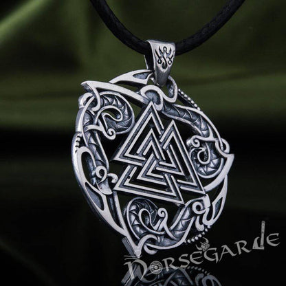 Handcrafted Celtic Valknut Pendant - Sterling Silver