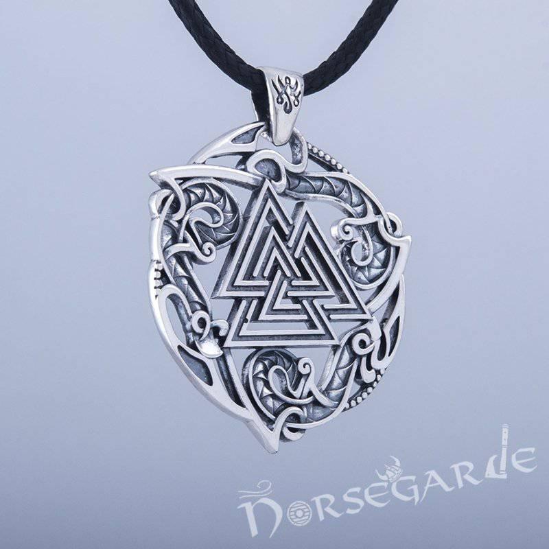 Handcrafted Celtic Valknut Pendant - Sterling Silver