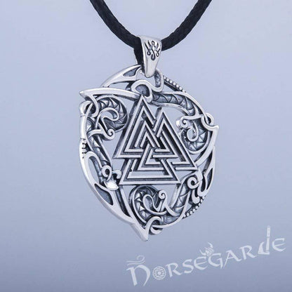 Handcrafted Celtic Valknut Pendant - Sterling Silver