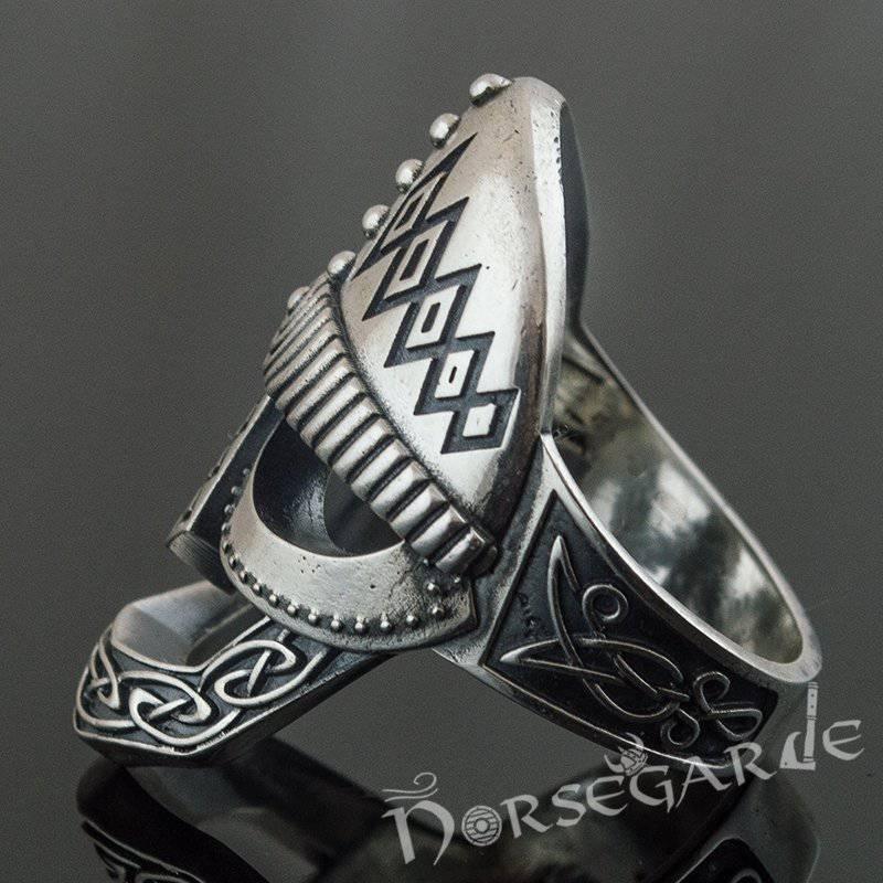 Handcrafted Celtic Warrior Helm Ring - Sterling Silver