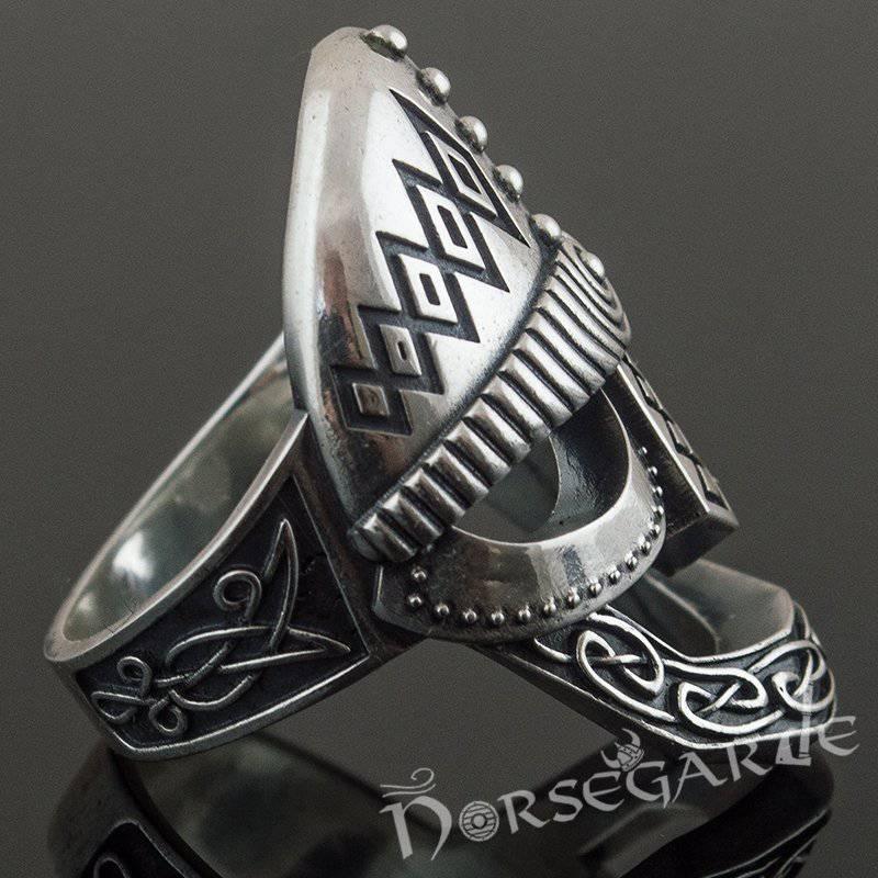 Handcrafted Celtic Warrior Helm Ring - Sterling Silver
