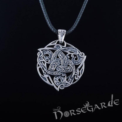 Handcrafted Celtics Horn Triskelion Pendant - Sterling Silver