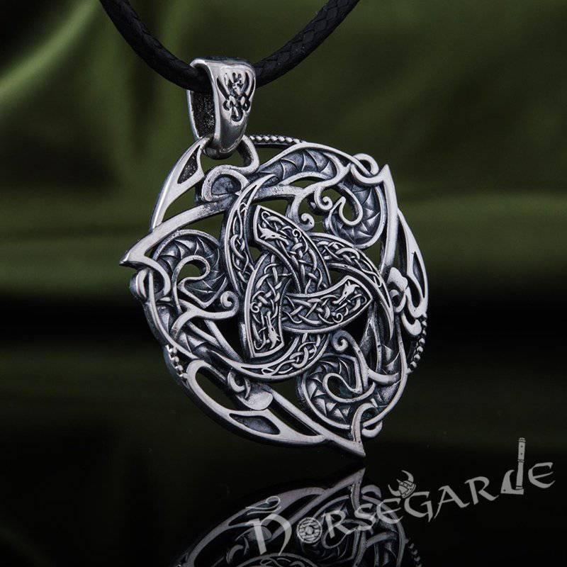 Handcrafted Celtics Horn Triskelion Pendant - Sterling Silver