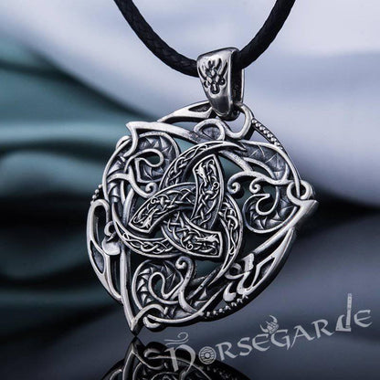 Handcrafted Celtics Horn Triskelion Pendant - Sterling Silver