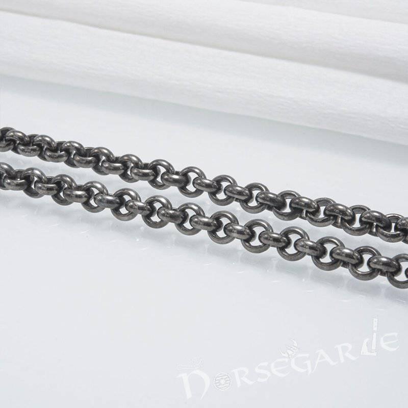 Handcrafted Chain Necklace - Ruthenium Plated Sterling Silver
