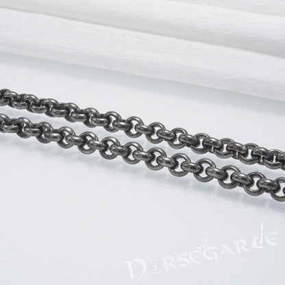 Handcrafted Chain Necklace - Ruthenium Plated Sterling Silver