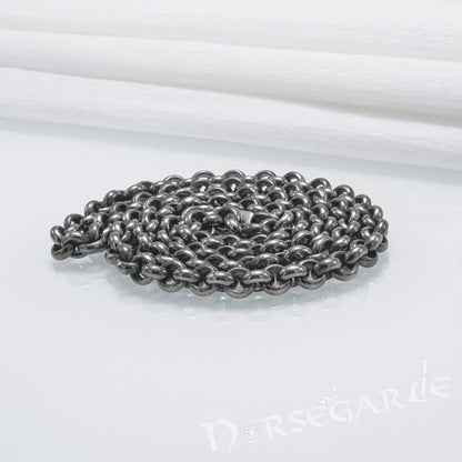 Handcrafted Chain Necklace - Ruthenium Plated Sterling Silver
