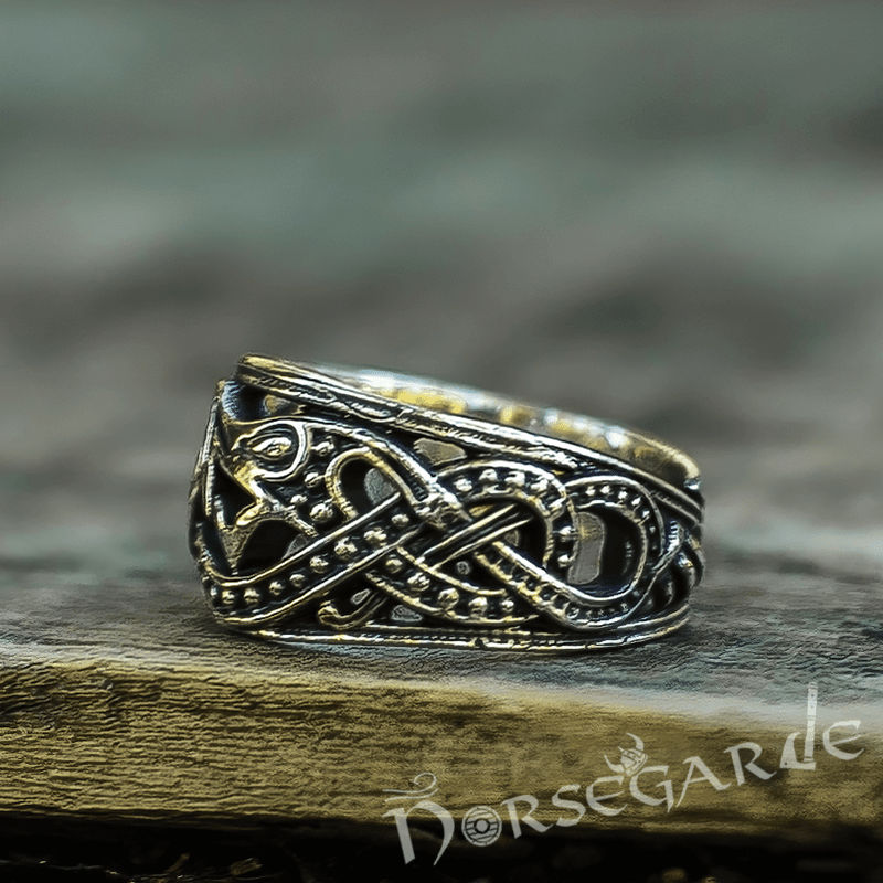 Handcrafted Coiled Serpent Ring - Sterling Silver