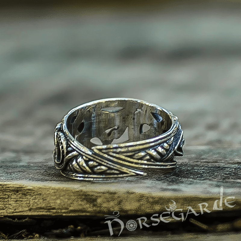 Handcrafted Coiled Serpent Ring - Sterling Silver