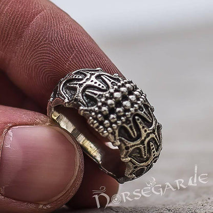 Handcrafted Draupnir Legend Ring - Sterling Silver