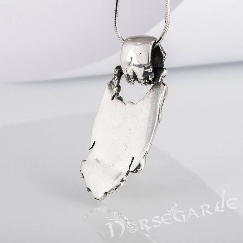 Handcrafted Druid Algiz Pendant - Sterling Silver
