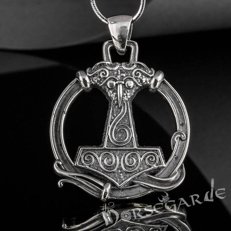 Handcrafted Encircled Scania Mjölnir - Sterling Silver