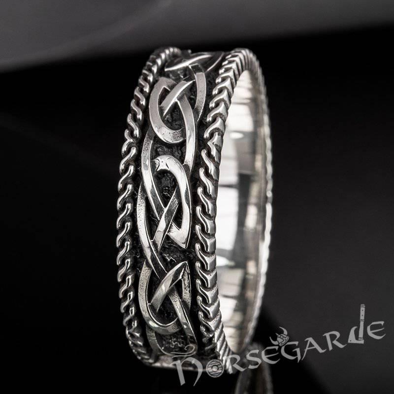 Handcrafted Endless Celtic Knot Band - Sterling Silver