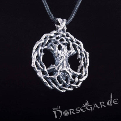 Handcrafted Entwined Yggdrasil Pendant - Sterling Silver