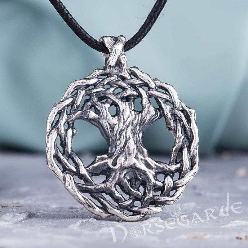 Handcrafted Entwined Yggdrasil Pendant - Sterling Silver