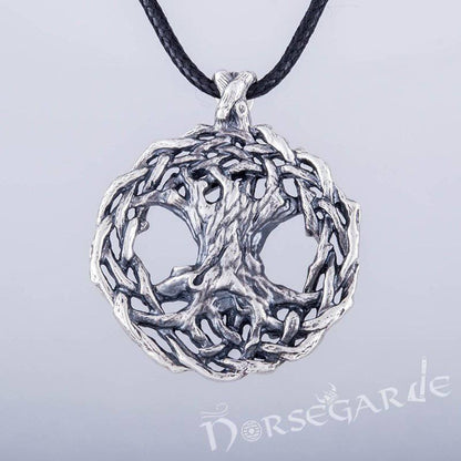 Handcrafted Entwined Yggdrasil Pendant - Sterling Silver