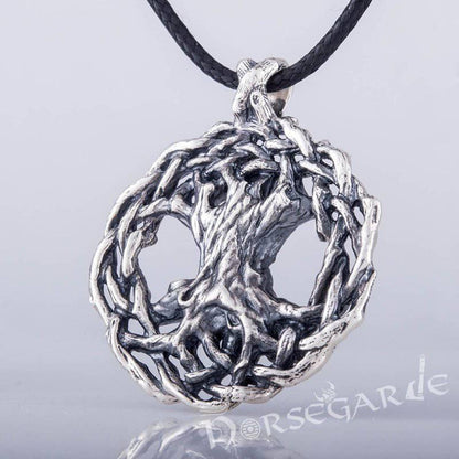 Handcrafted Entwined Yggdrasil Pendant - Sterling Silver