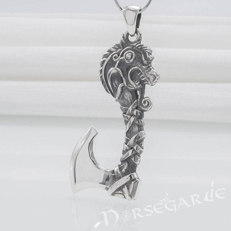 Handcrafted Fafnir's Axe Pendant - Sterling Silver