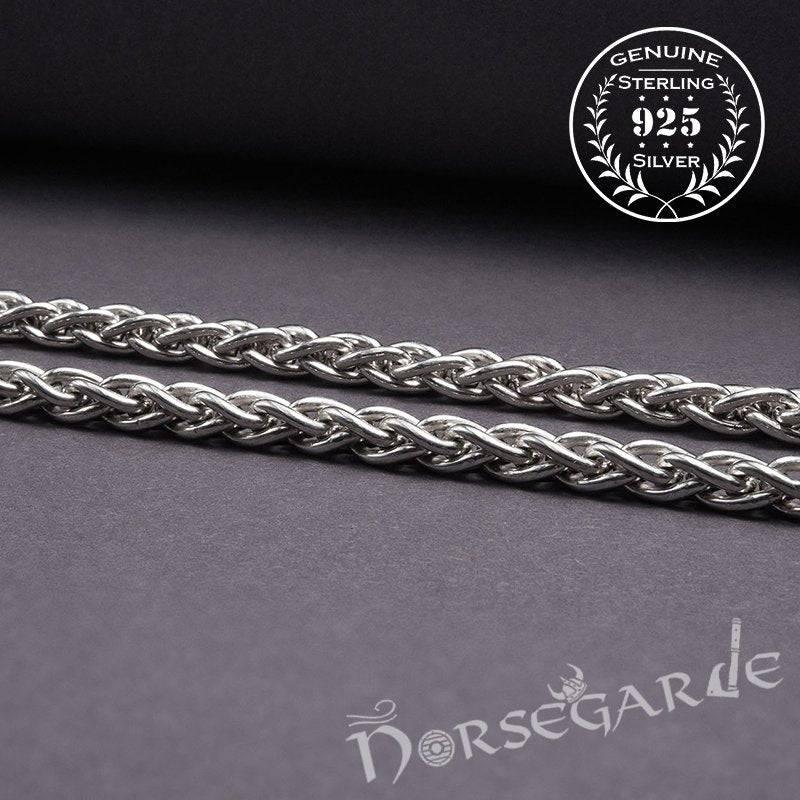 Handcrafted Fashion Chain with Wolves - Sterling Silver