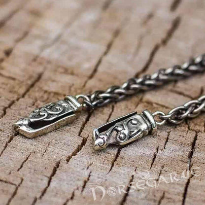 Handcrafted Fashion Chain with Wolves - Sterling Silver