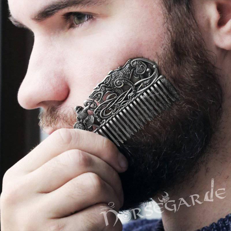 Handcrafted Fenrir Compact Comb - Sterling Silver