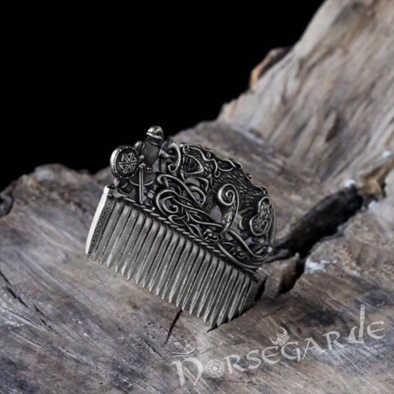 Handcrafted Fenrir Compact Comb - Sterling Silver