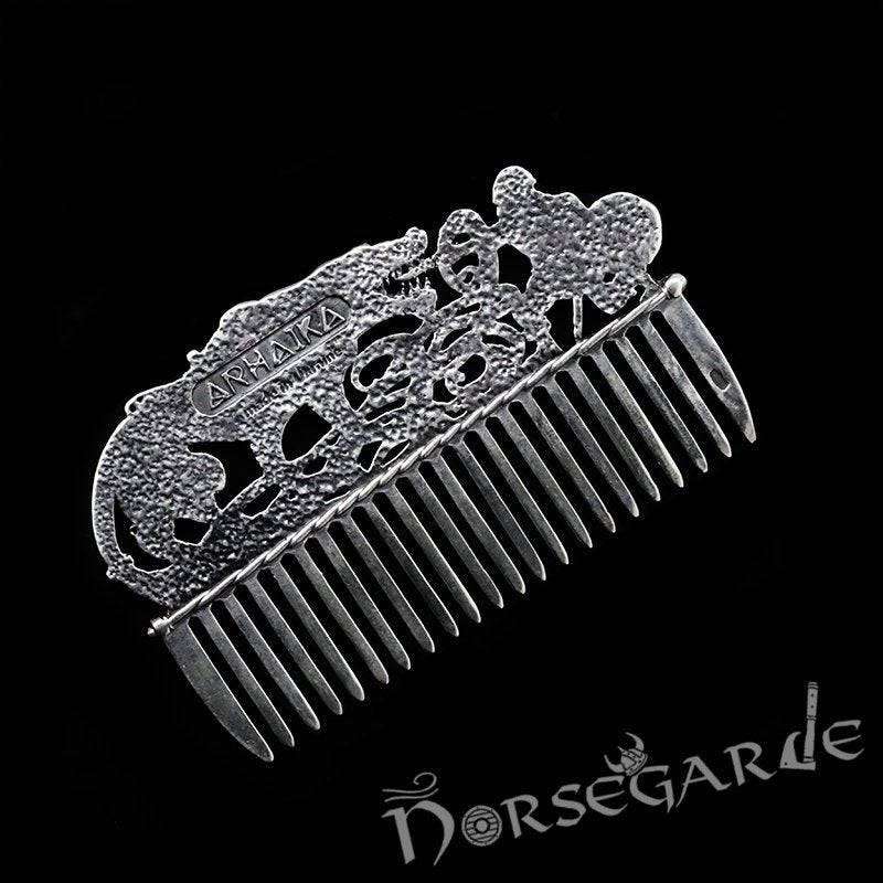 Handcrafted Fenrir Compact Comb - Sterling Silver