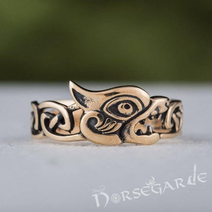 Handcrafted Fenrir Ouroboros Band - Bronze