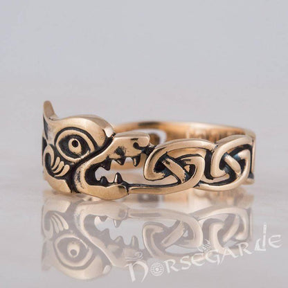 Handcrafted Fenrir Ouroboros Band - Bronze
