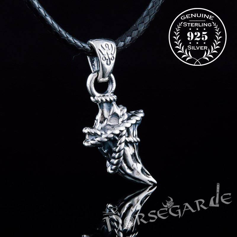 Handcrafted Fenrir Wolf Fang Pendant - Sterling Silver