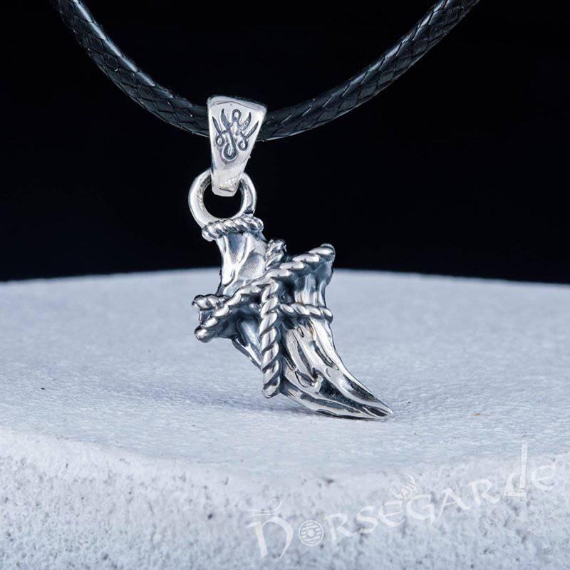 Handcrafted Fenrir Wolf Fang Pendant - Sterling Silver