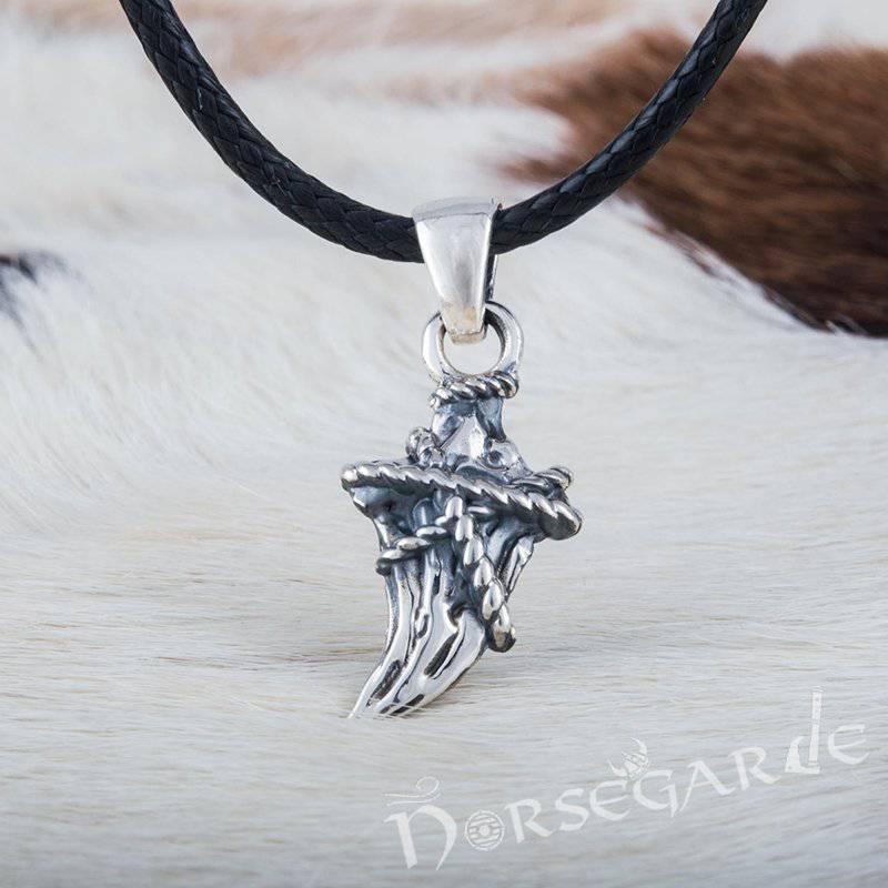 Handcrafted Fenrir Wolf Fang Pendant - Sterling Silver