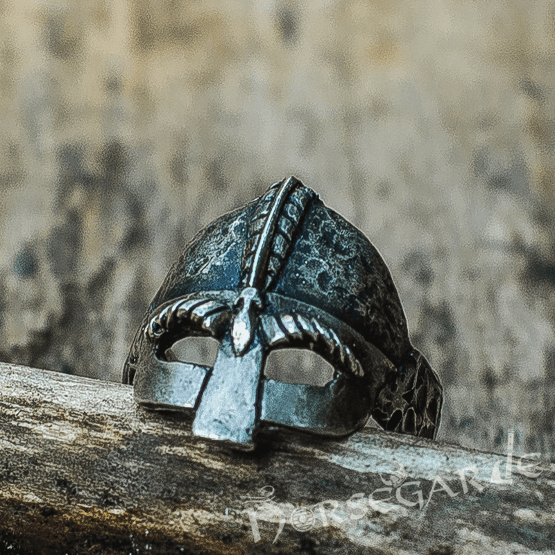 Handcrafted Helm of a Viking Warrior Ring - Sterling Silver