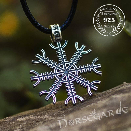 Handcrafted Helm of Awe Amulet - Sterling Silver