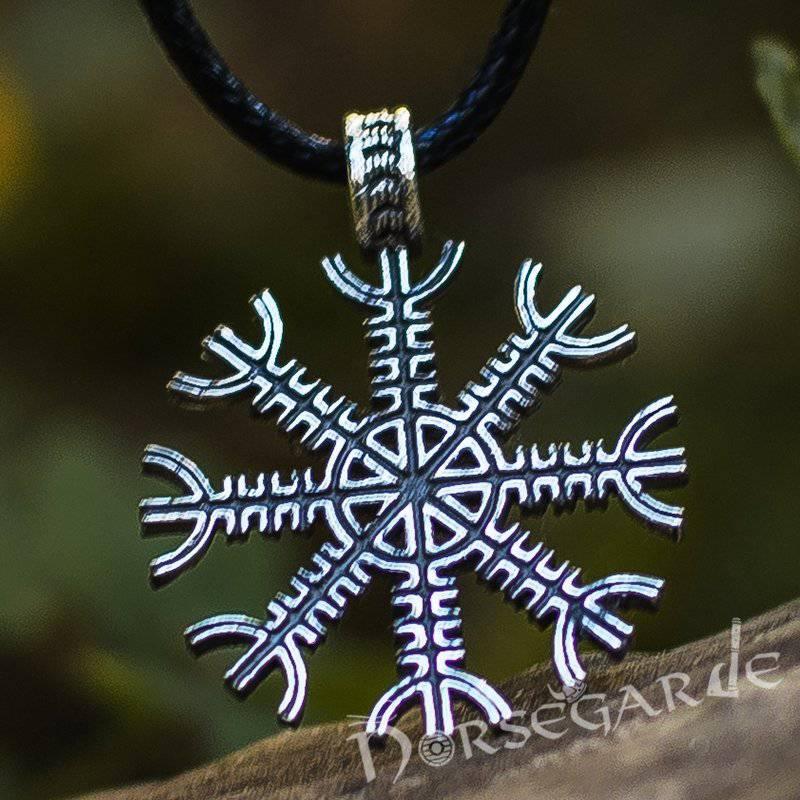 Handcrafted Helm of Awe Amulet - Sterling Silver
