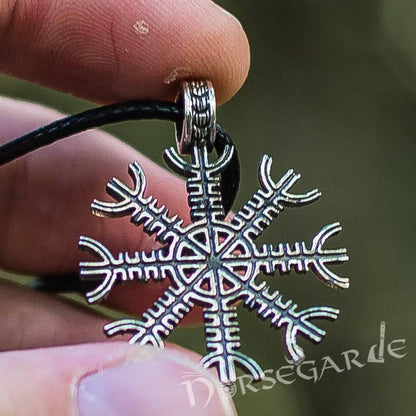 Handcrafted Helm of Awe Amulet - Sterling Silver