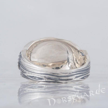 Handcrafted Helm of Awe Druid Signet Ring - Sterling Silver