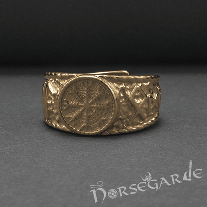 Handcrafted Helm of Awe Signet Ring - Gold