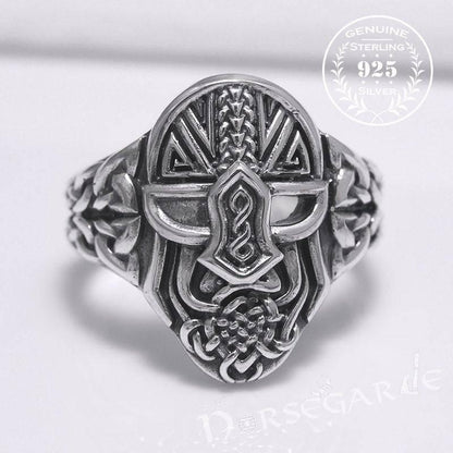 Handcrafted Helm of Odin Ring - Bronze