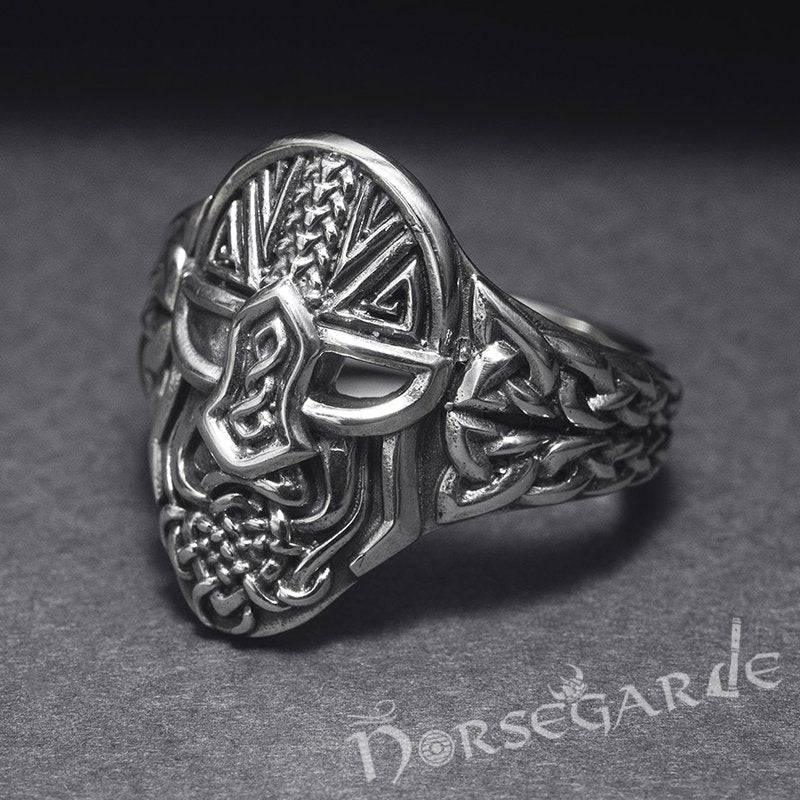 Handcrafted Helm of Odin Ring - Sterling Silver