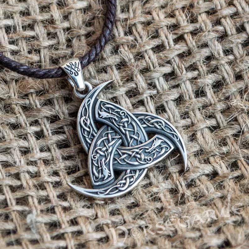 Handcrafted Horn Triskelion Pendant - Sterling Silver