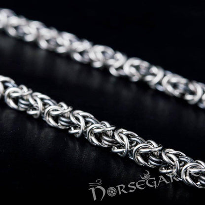 Handcrafted King's Chain with Mjölnir - Sterling Silver